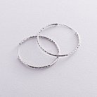 Серьги - кольца в серебре (4.0 см) 122955 от ювелирного магазина Оникс