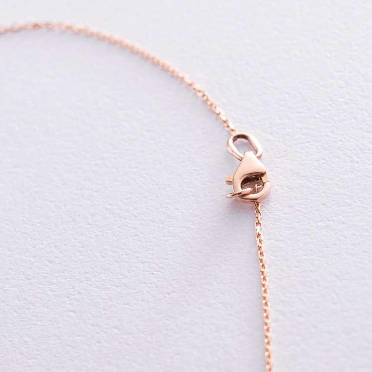 Золотое колье "Звездочки" с фианитами кол01496 от ювелирного магазина Оникс - 5