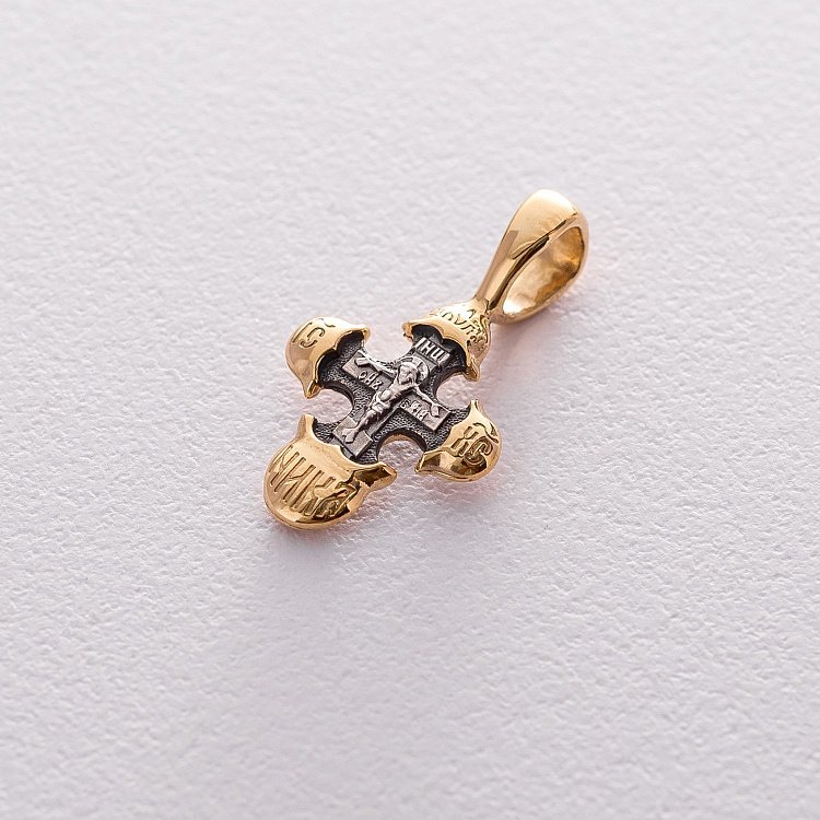 Православный крест "Распятие Христово" 132909 от ювелирного магазина Оникс - 3