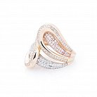 Золотое кольцо с фианитами к04308 от ювелирного магазина Оникс - 2