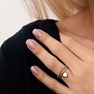 Золотое кольцо "Сердце" к05485 от ювелирного магазина Оникс