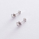 Золоті сережки-пусети (діамант) сб0211 от ювелирного магазина Оникс - 2