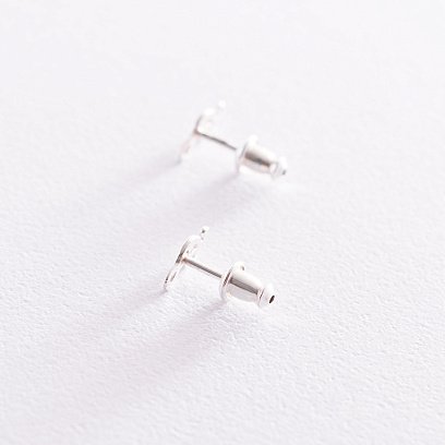 Срібні сережки - пусети "Скрипічний ключ" 122827 №3