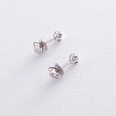 Золоті сережки-пусети (діамант) сб0211м №3