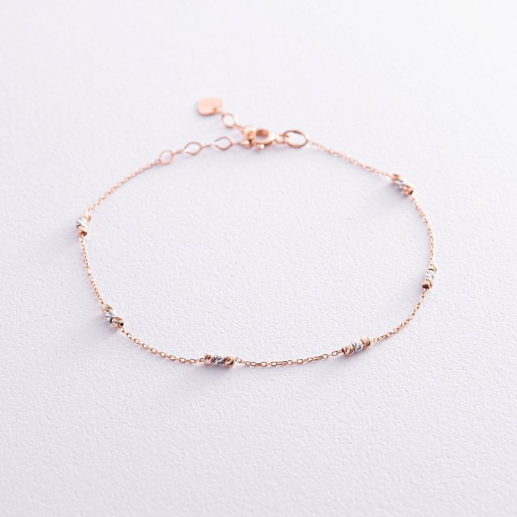 Золотой браслет "Шарики" б05109 от ювелирного магазина Оникс