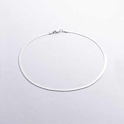 Кольє "Наомі" у білому золоті (снейк) ц00519