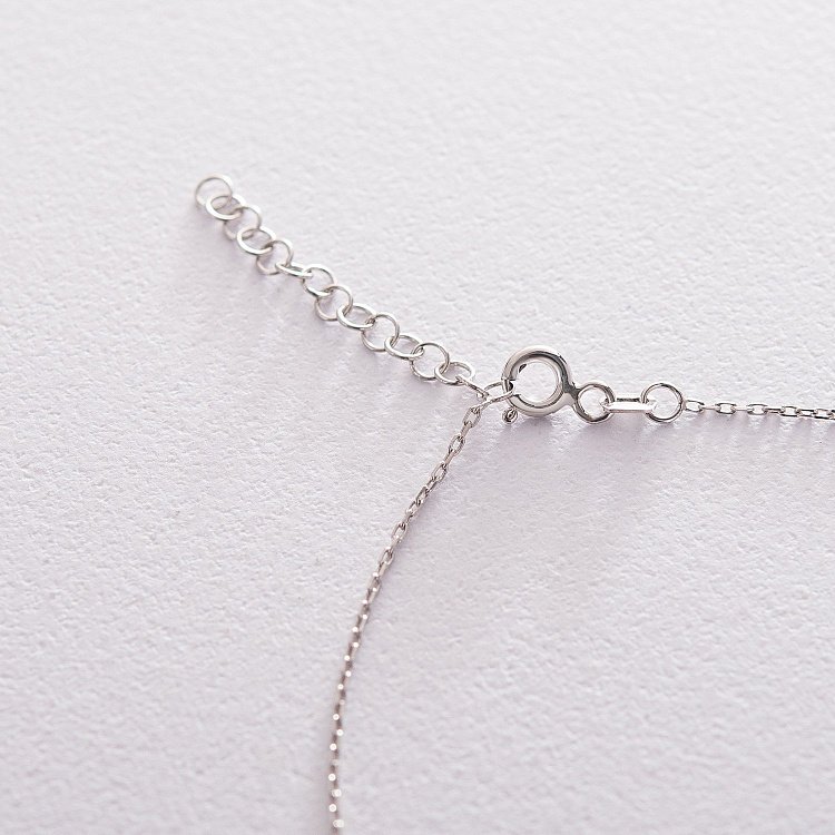 Серебряное колье с черными камнями 18906 от ювелирного магазина Оникс - 6