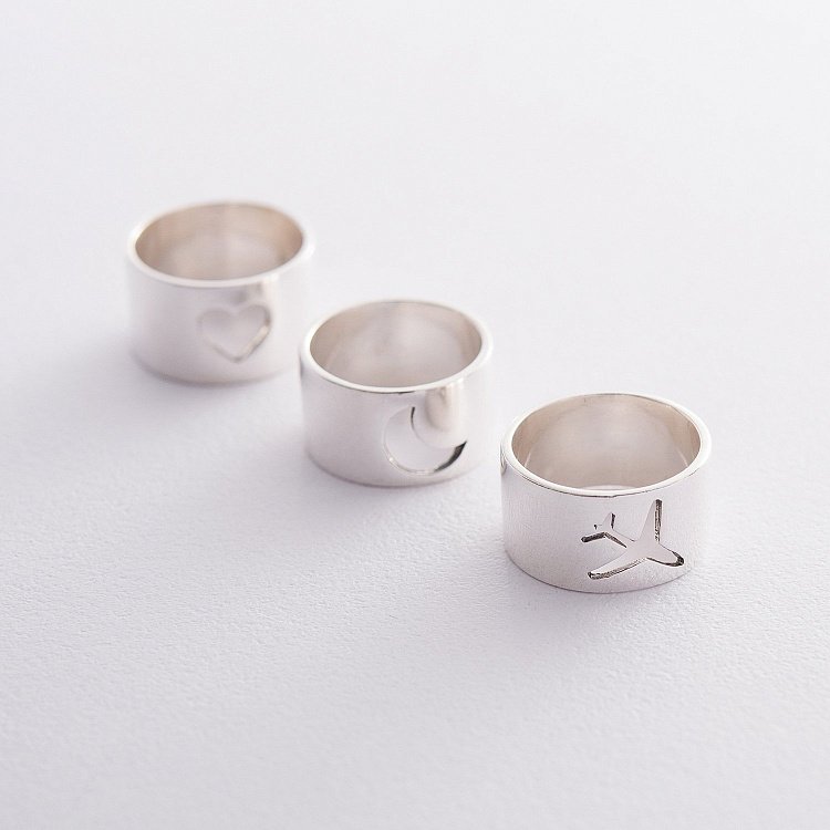 Срібний перстень "Літак" 112228 від ювелірного магазину Онікс - 8