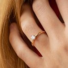 Помолвочное кольцо с бриллиантом (красное золото) 24342421 от ювелирного магазина Оникс - 1