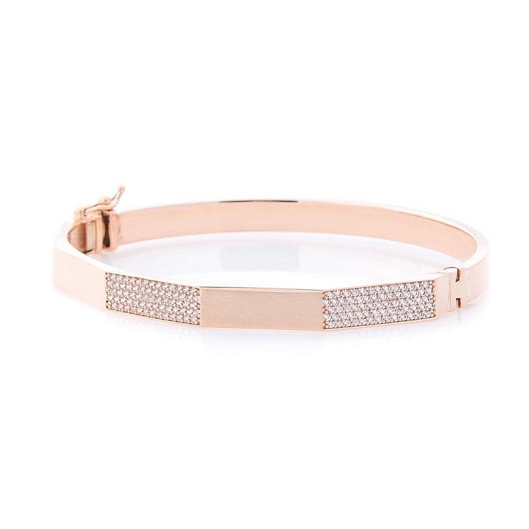 Золотий браслет з фіанітами б03764 від ювелірного магазину Онікс