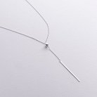 Серебряное колье - галстук "Шарик" 908-01360 от ювелирного магазина Оникс