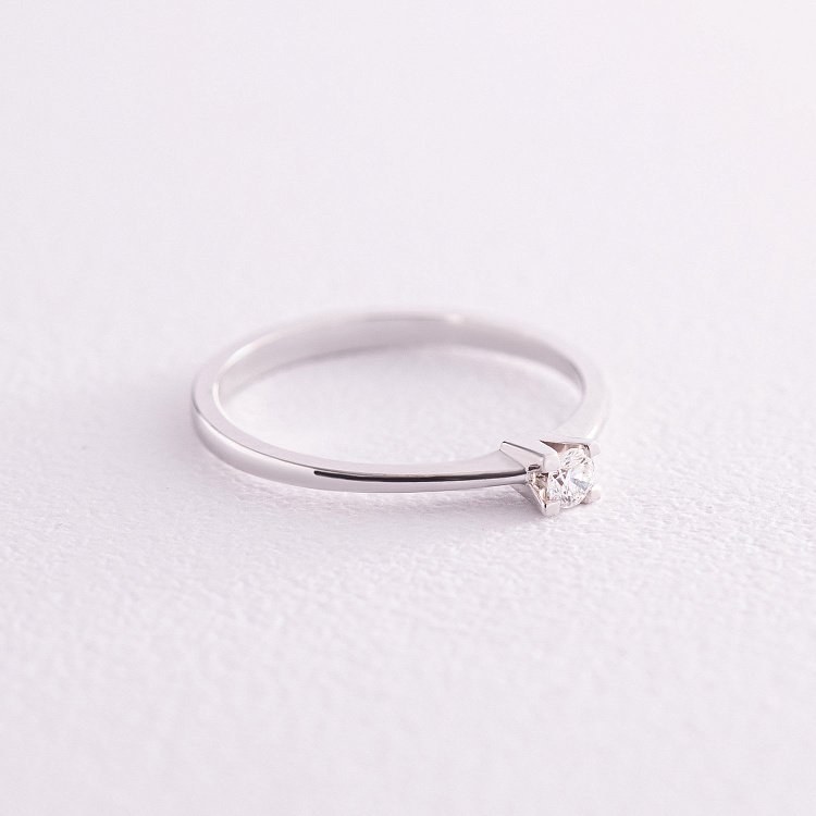 Заручальна золота каблучка з діамантом 24421121 від ювелірного магазину Онікс - 4