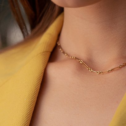 Колье "Ванесса" в желтом золоте кол02208 №4