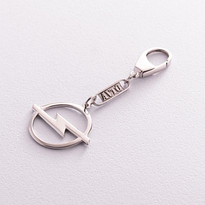 Серебряный брелок для машины "Opel" 9007.1