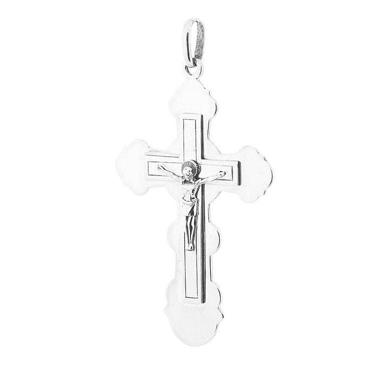 Чоловічий срібний хрест з розп'яттям 131200 від ювелірного магазину Онікс