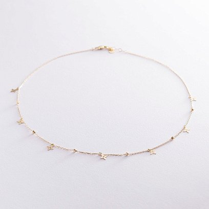 Кольє "Конюшина" в жовтому золоті кол01670 №4