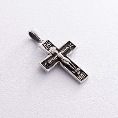 Золотой крест с распятием (чернение) п03794 №3