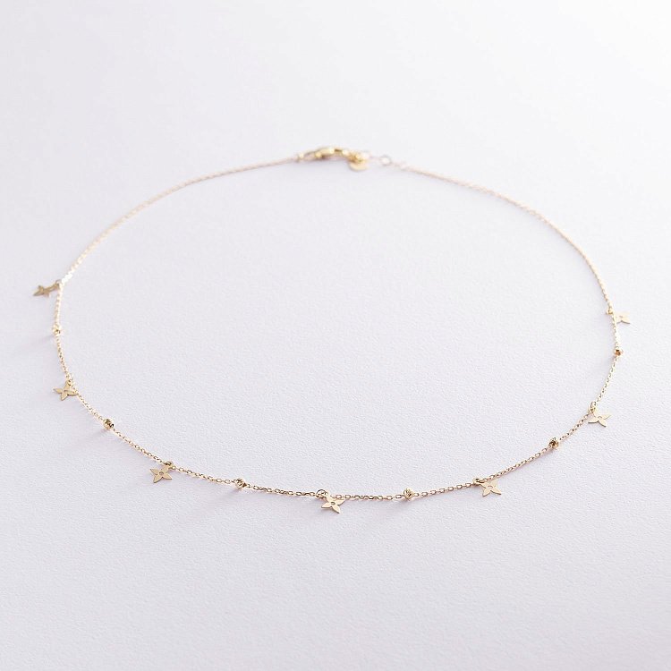 Кольє "Конюшина" в жовтому золоті кол01670 від ювелірного магазину Онікс - 5