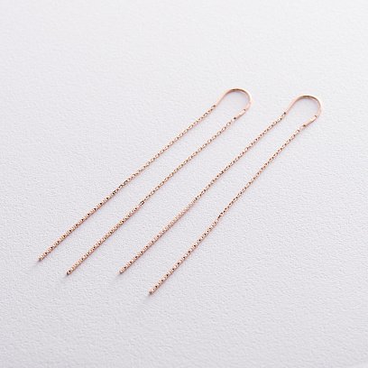 Золоті сережки - протяжки с06700 №2