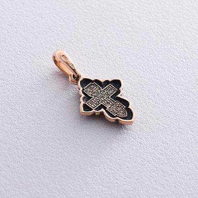 Золотий хрестик з розп'яттям п02659 №2