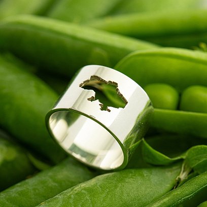 Каблучка "Моя Україна" в білому золоті к07040 №7