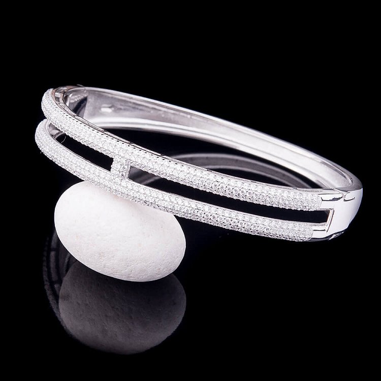 Срібний браслет з фіанітами 14919 від ювелірного магазину Онікс - 3