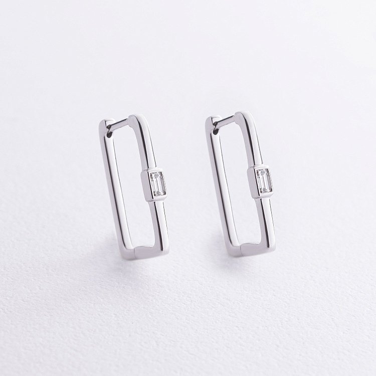 Золоті сережки з діамантами сб0559ri від ювелірного магазину Онікс