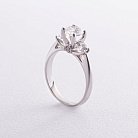 Серебряное помолвочное кольцо с фианитами 112189 от ювелирного магазина Оникс