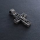 Мужской православный крест "Распятие" из эбенового дерева и серебра 1070 от ювелирного магазина Оникс