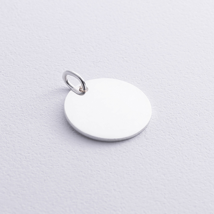 Срібний кулон для гравіювання (21 мм) 133090 від ювелірного магазину Онікс