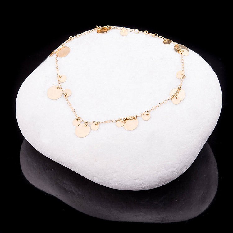 Золотой браслет на ногу с0169н от ювелирного магазина Оникс - 1