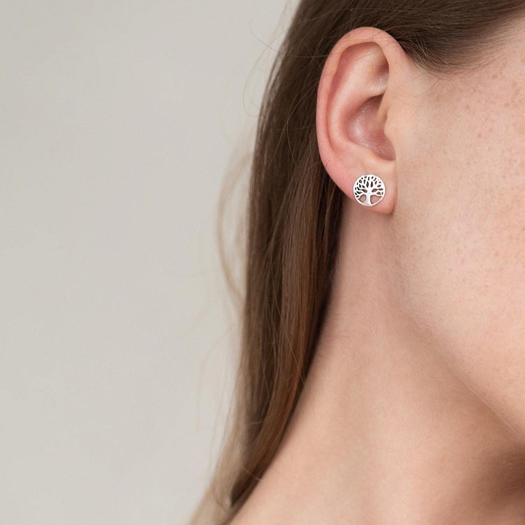 Срібні сережки "Древо життя" 122767 від ювелірного магазину Онікс - 1