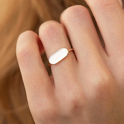 Кольцо в красном золоте (возможна гравировка) к07134 №2