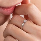 Помолвочное золотое кольцо с бриллиантом 219701121 от ювелирного магазина Оникс - 6