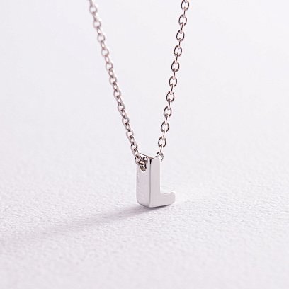 Серебряное колье с буквой "L" 1105 L