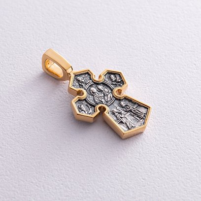 Срібний хрестик "Господь Вседержитель. Ікона Божої Матері "Седмієзерна" 131457 №5