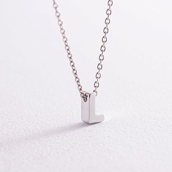 Серебряное колье с буквой "L" 1105 L