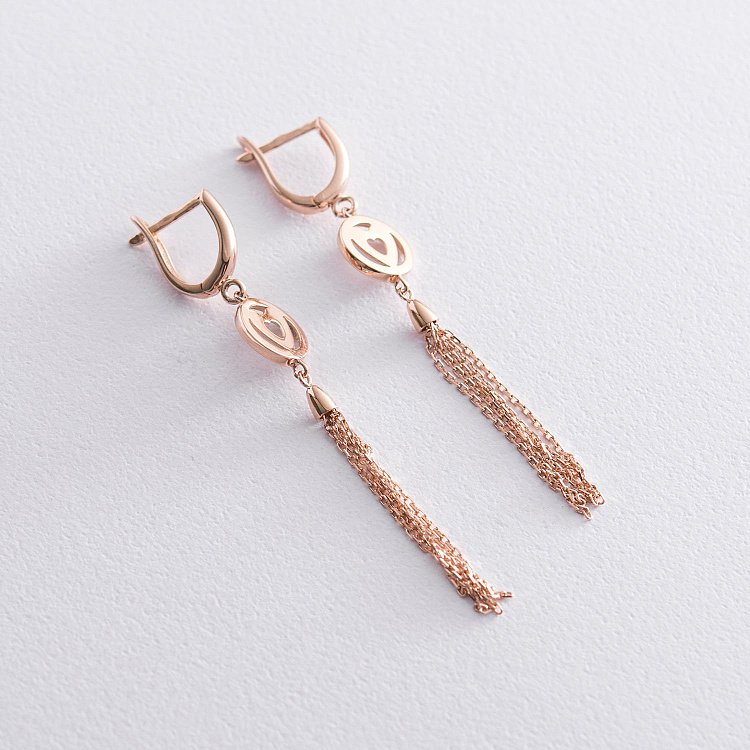 Золоті сережки "Абсолютне кохання" с06871 від ювелірного магазину Онікс