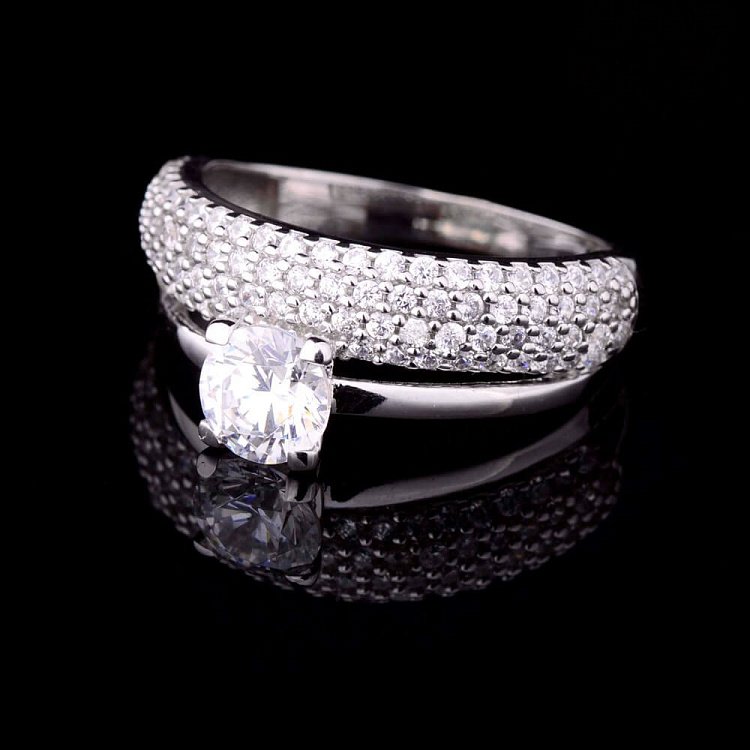 Заручальна каблучка (фіаніти) к03465 від ювелірного магазину Онікс