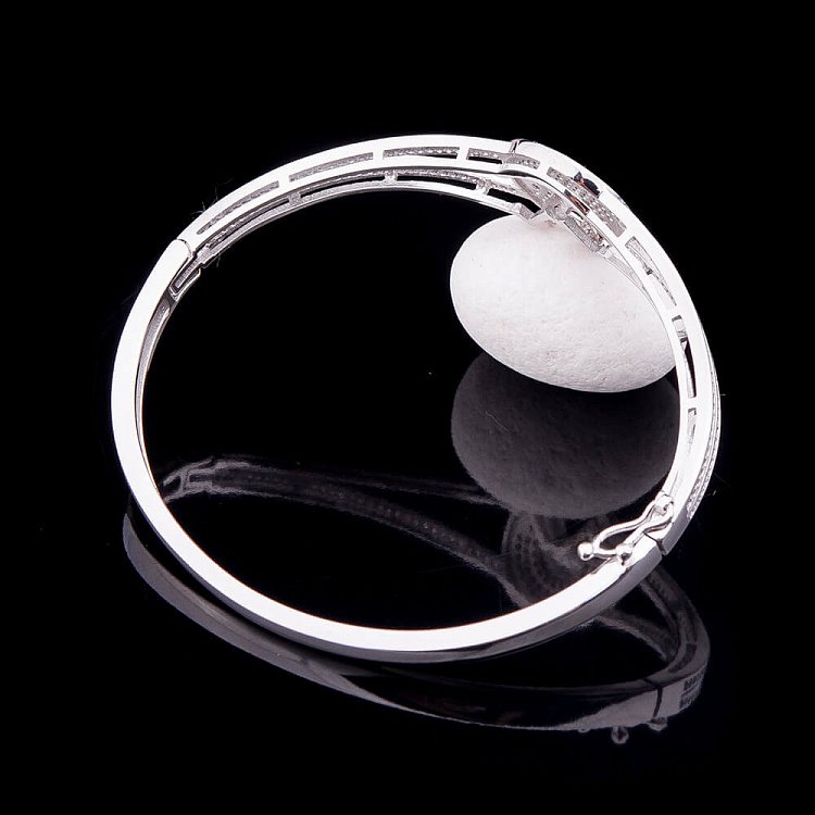 Срібний браслет з емаллю і фіанітами 14918 від ювелірного магазину Онікс - 2