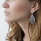 Жіночі срібні сережки "Медальйон" 121637 от ювелирного магазина Оникс - 6