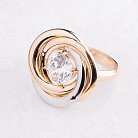 Золотое кольцо с фианитом к04203 от ювелирного магазина Оникс - 3