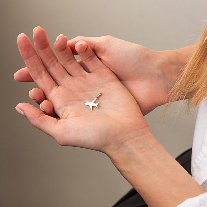 Золота підвіска "Літак" п03004 №2