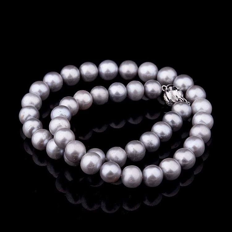 Колье из жемчуга с бриллиантами бус5813 от ювелирного магазина Оникс - 2