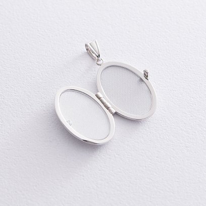 Золотой кулон для фотографии с крестиком п03439 №2