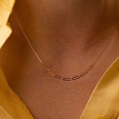 Колье - цепочка в красном золоте кол02378 №6