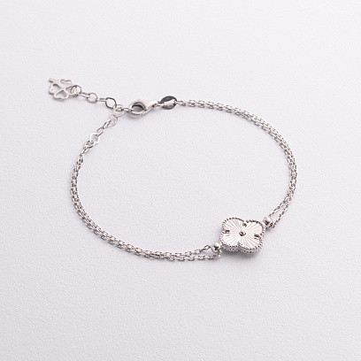 Серебряный браслет "Клевер" 141865