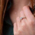 Золотое кольцо "Сердечко" с бриллиантами кб0394z от ювелирного магазина Оникс - 1
