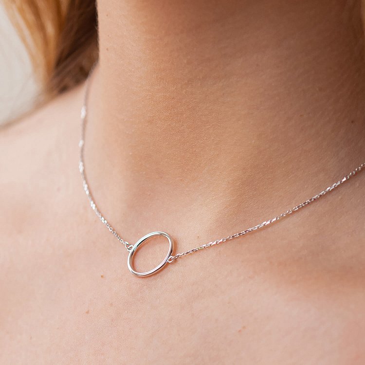 Колье "Круговорот" в белом золоте кол01770 от ювелирного магазина Оникс - 7