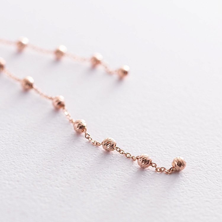 Золотое колье "Шарики" 860432 от ювелирного магазина Оникс - 2